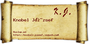 Knobel József névjegykártya