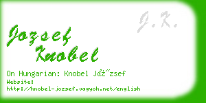 jozsef knobel business card